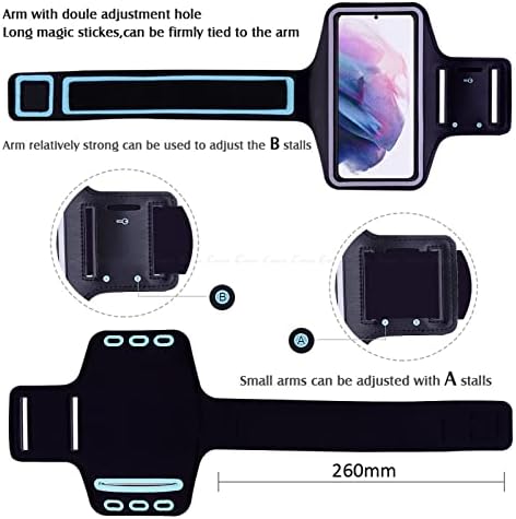 Para a caixa do núcleo do Galaxy A03, a caixa de braçadeira de ginástica esportiva à prova d'água com cabo de carregamento para Samsung A03 Core Pink