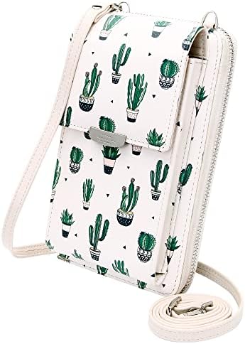 Carteira da bolsa de telefone celular Kukoo Small Crossbody Bag com slots de cartão de crédito para mulheres