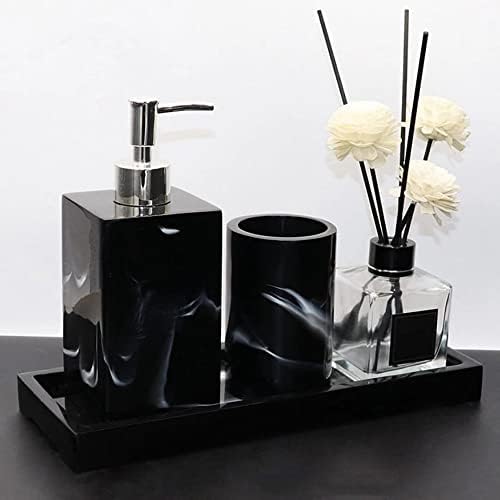Sdgh resina premium marmorear banheiro bandeja de vaidade da bandeja de cosméticos Organizador de parfume para banheiro