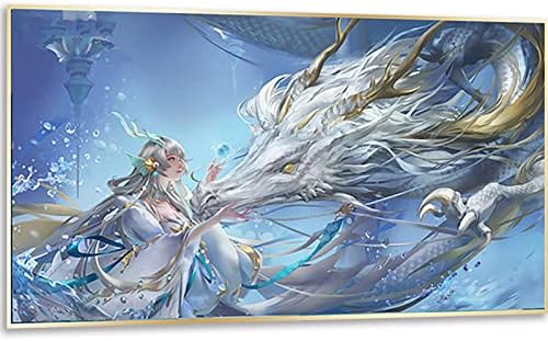 Instarry 5D Diamond Painting Kits Dragon Full Drill and Woman Crystal Cross Stitch Decor 39.4x19,7 polegadas