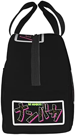 Anime Nanbaka Logo Lunch Saco de lancheira reutilizável lancheira isolada bolsa bolsa resistente a água resistente