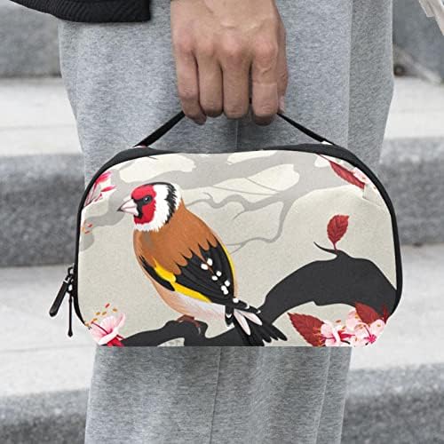 Bolsa de viagem de higiene pessoal, organizador de viagens de maquiagem resistente à água para acessórios para acessórios, Blossoms de estilo chinês Bird Bird