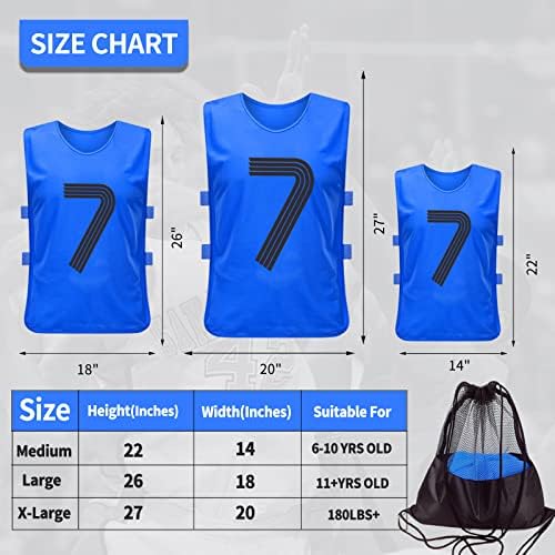 Arddis 12 Pack Pinnies Scrimmage Vests Team Jersey para homens centavos para camisas de futebol esportivo para jovens adultos