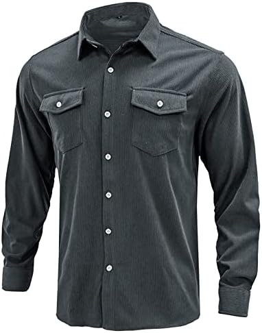 Bornoide camisa ocidental masculina moda simples cardigan de bolso sólido casaco de suéter masculino
