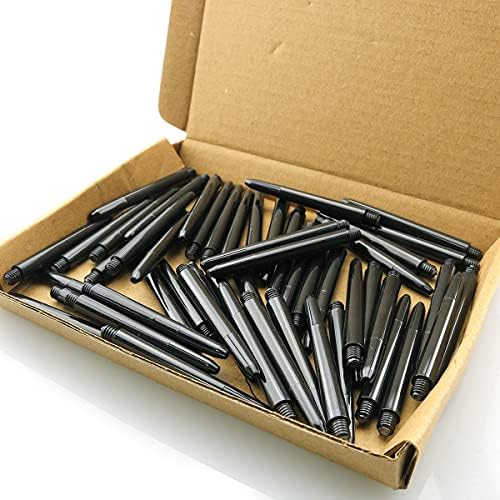 DTTRA 50pcs eixos de dardo plástico Darts acessórios caem haste de pólo de plástico com rosca padrão de parafuso 2ba