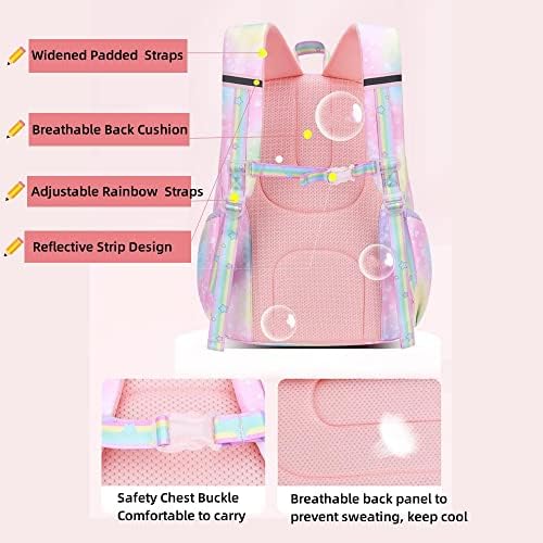 Backpack de garotas fofas para garotas Bolsa de escola primária de ensino fundamental Bookbags de jardim de infância para