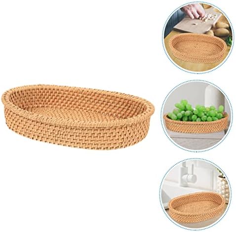 Zerodeko 5pcs cesto de armazenamento de pão bambu e rattan Vietnã estilo japonês