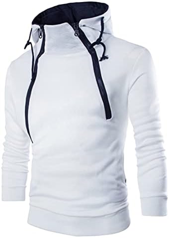 Maiyifu-gj Men Slim Fit Fit Athletic Pullover Hoodies Fleece exclusivo zíper com capuz com capuz casual Capuz de