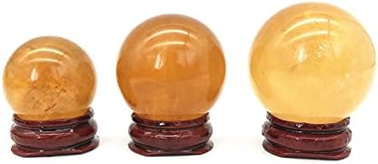 Laaalid xn216 1pc citrina natural citrina quartzo cristal esfera de cura geme amarelo calcita elegante pedras naturais e minerais naturais