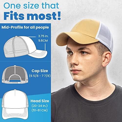 Shohell Solid Mesh Cap for Men - Snapback respirável no meio do perfil