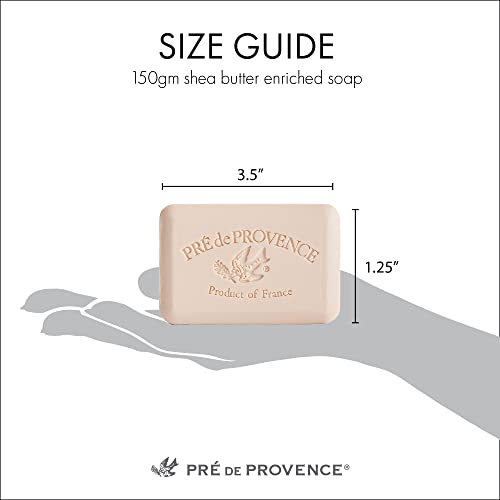 PRE DE ProVenence Barra de sabão artesanal, cuidados com a pele francesa natural, enriquecida com manteiga de karité orgânica,