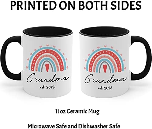 Promovido a vovó 2023 caneca avma presentes pela primeira vez - Nana caneca avó presentes - anúncio da gravidez da avó Novo avó Presentes 1ª vez Grandma Gifts Black Accent Caneca 11oz 11oz