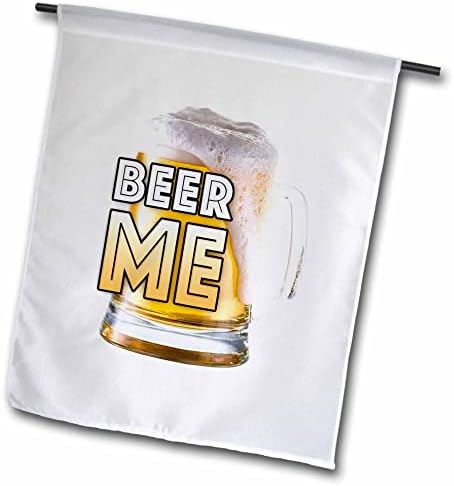3drose Edge of Night Design - Beer - Imagem de palavras Beer Me With Beer Glass - Flags