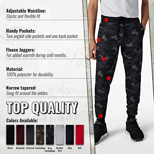 Akademiks Men's Sweatpante - Slim Fit Active, calça de corredor de lã atlética para homens com bolsos