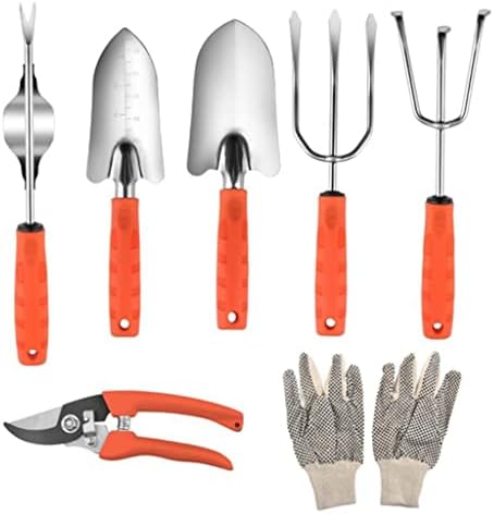 Xbwei 8pcs Garden Plant Tool Stop Shovel Rake Scissors e luvas de jardinagem ao ar livre Ferramentas manuais