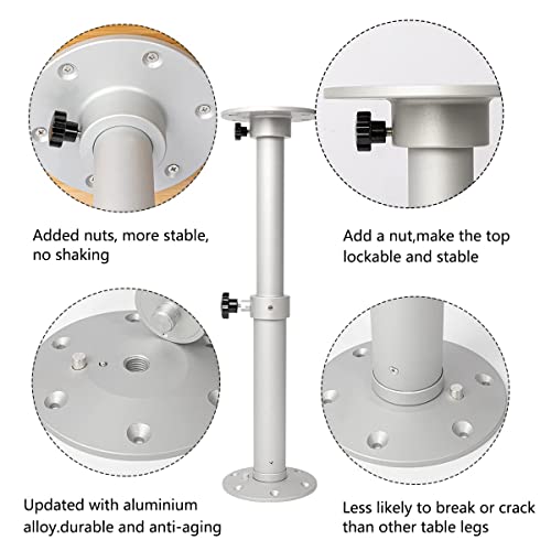 Mesa ajustável Pedestal destacável Base Base Stand Base Frame de montagem 17.8-27,2 polegadas Alumínio da tabela Base Base Kit para