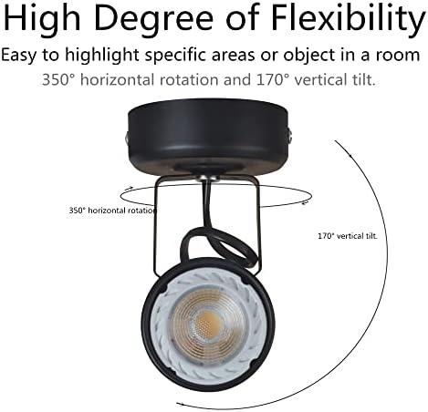 Holofotes LED com eficiência energética Shilihe-CRI90 Branco quente, plug-in e fácil de instalar, 2 pacote