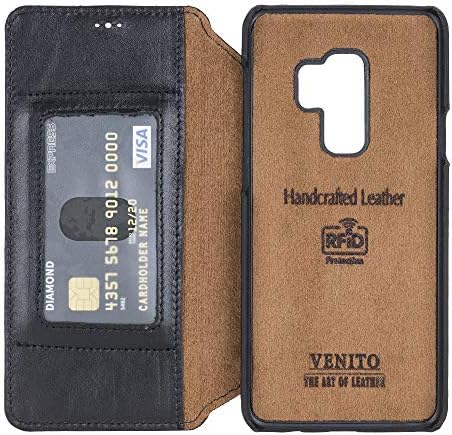 Venito Veneza Slim Case compatível com o galaxy s9 plus com suporte, carteira, fechamento automático e recurso de bloqueio