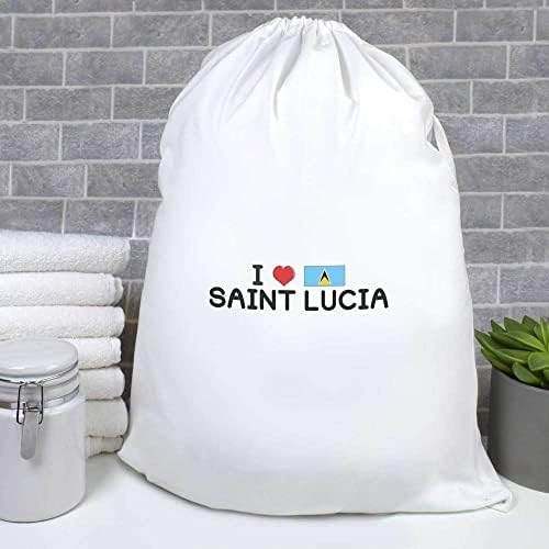 Azeeda 'I Love Saint Lucia' Lavanderia/Bolsa de Lavagem/Armazenamento