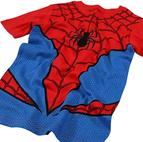 Pantera Negra dos Meninos da Marvel | Os Vingadores | Conjunto de pijamas de algodão Squit-Fit de 2 peças do Homem-Aranha