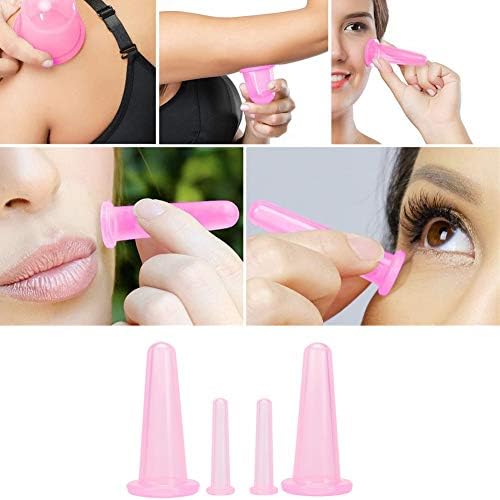 Copo de massagem de silicone natural de beterraba, terapia de dependência facial anti-celulite para o corpo do pescoço do rosto, copos de massagem a vácuo, ferramenta de beleza antienvelhecimento