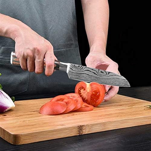 Chef japonês Conjunto de 3 PCs Damascus Steel Pattern Kitchen Conjuntos Cleaver Paring Santoku Slicing Utility