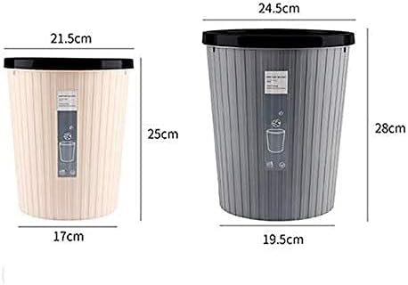 Lixo de lixo de lixo de lixo wxxgy pode latas de lixo listrado sem cobertura para cozinhas de banheiro lixo/branco/24,5x28cm