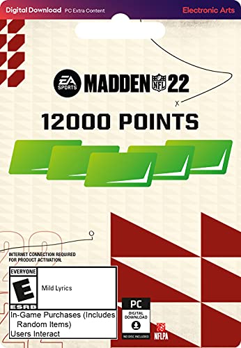 Madden NFL 22 - 12000 pontos - Origin PC [código de jogo online]