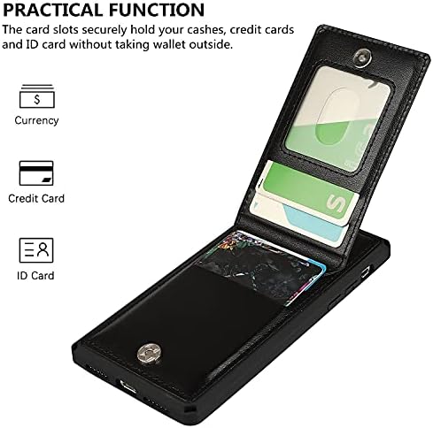 ICOvercase para iPhone X/XS Caixa de carteira com suporte para cartão de crédito, [bloqueio de RFID] Coloque magnético