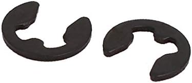 X-Dree aço inoxidável 3mm Eclip Circlip Snap Ring Ring Black 50pcs (Acero Inoxidable 3mm E-Clip Circlip Snap Anillo de Cierre Negro 50pcs