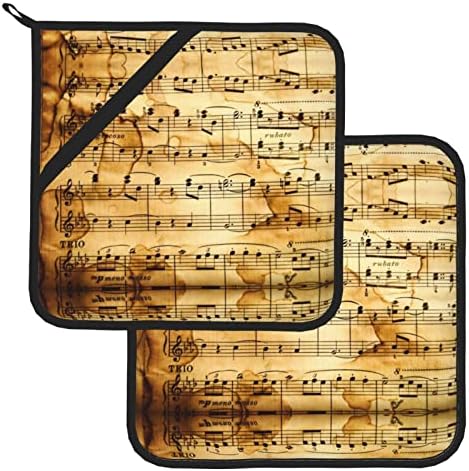 Music Note Art Square isolado Pan Pad-8x8 polegadas de espessura e isolamento resistente a quente.