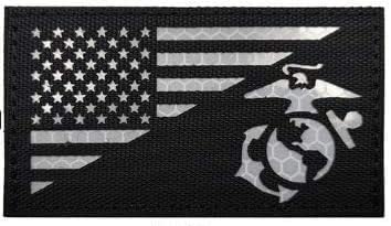 Ir EUA Flag do Corpo de Marinha Seal Selar Infravermelho Refrifleativo Bordado Tactical Patch Hook & Loop Moral Patch Patch Militar