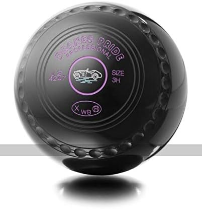 Drakes Pride Professional Bowls - preto, agarrado, tamanho 3, médio