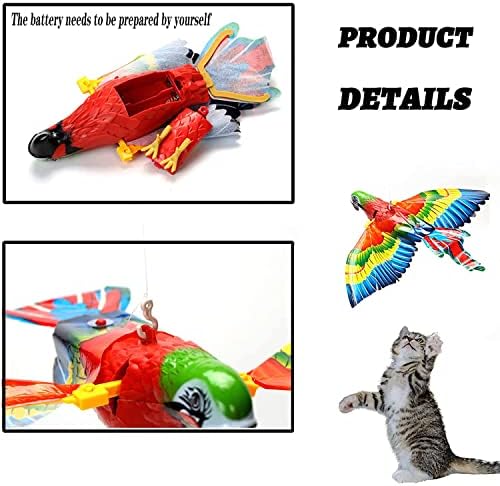 Xiua Simulação Bird Bird Interaction Cat Toy para gatos, penduramento automático de águia voadora pássaro engraçado gato