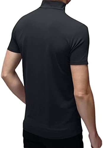 Camisetas de gola alta da moda masculina de gola alta