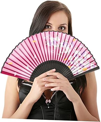 Besportble Antique Fan Dobring Decor Chinês Decoração Japandi Decoração Chinoiserie Fã de dança dobrável Fan Chinês