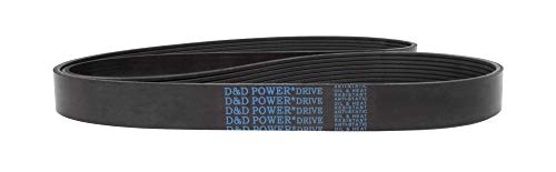 D&D PowerDrive 230J6 Poly V Belt, J Belt Cross Seção, 23 Comprimento, borracha