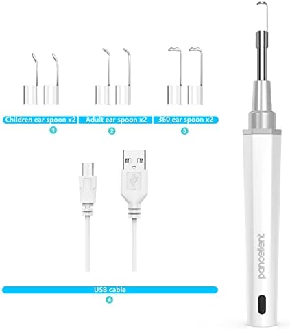 Câmera de otoscópio digital pancelosa com câmera leve, ouvido e removedor de cera, escopo de ouvido com ear com ferramentas de remoção