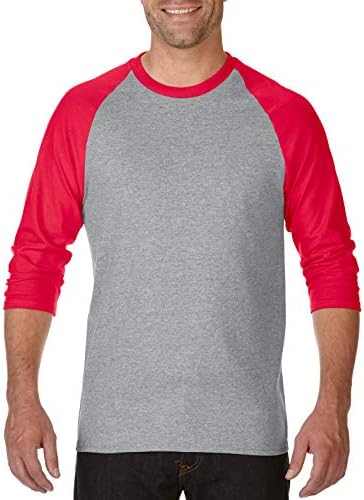 Moda Gildan 5700 camiseta de raglan de algodão pesado