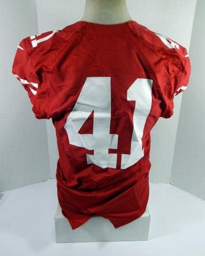 2012 San Francisco 49ers 41 Jogo emitido Red Jersey 44 DP34814 - Jerseys de jogo NFL não assinado usados