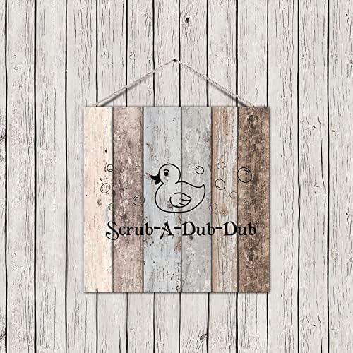 Countryside Farmhouse Bathroom Palet Sign Scrub A Dub Dub Wood Welcome Welcome Family Family Sign