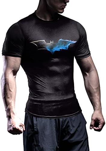 Camisa de compressão masculina de manga curta casual e camiseta esportiva tops atléticos para homens para homens