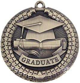 Medalhão de graduação de graduação, medalha de graduação com fita de pescoço, cobre