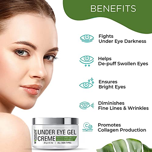 Gel de creme para os olhos para círculos escuros, olhos inchados e remoção de linhas finas para mulheres e homens mistura