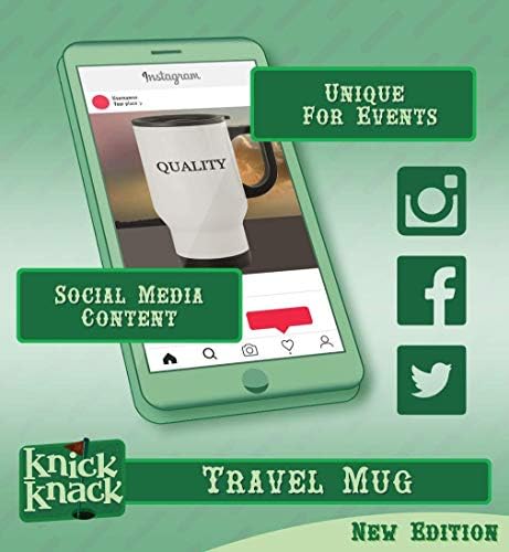 Presentes de Knick Knack Horowitz - Hashtag de aço inoxidável de 14 onças caneca de café, prata