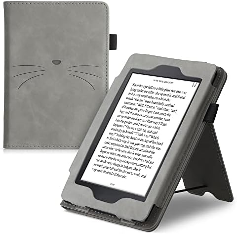 Case Kwmobile Compatível com Kindle Paperwhite - Capa de couro sintético Nubuck com fechamento magnético, kickstand,