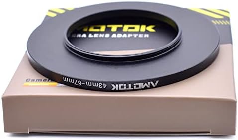 Adaptador de lentes de 43 mm a 67 mm/43 mm a filtros de câmera de 67 mm anel compatível com todas as lentes da câmera de 43 mm a 67mm