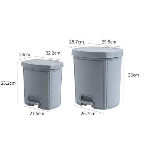 Neochy Indoor Dustbins doméstica Cozinha de banheiro lixo coberto de lata de lata de couro Lixo de grão de couro pode ter