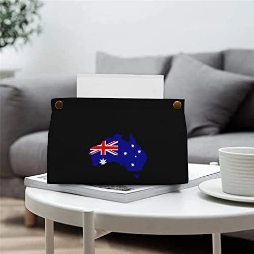 Austrália bandeira mapa de lenço de tecido Capa de couro PU PU titular da caixa