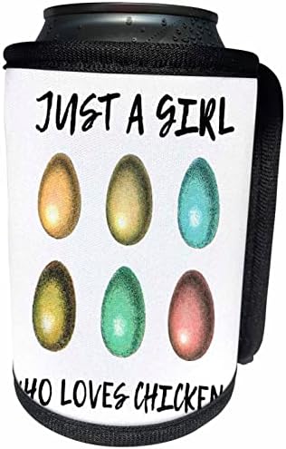 3drose apenas uma garota que adora galinhas - ovo de galinha colorido. - LAPA BRANCHA RECERLER WRAP